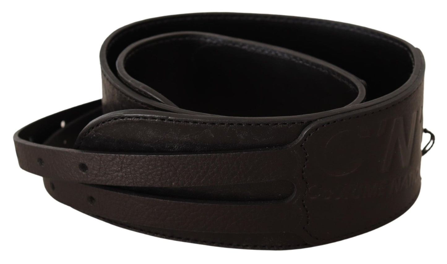 Costume National Dark Brown Leather Double Buckle Belt Costume National