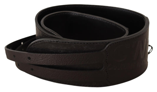 Costume National Dark Brown Leather Double Buckle Belt Costume National