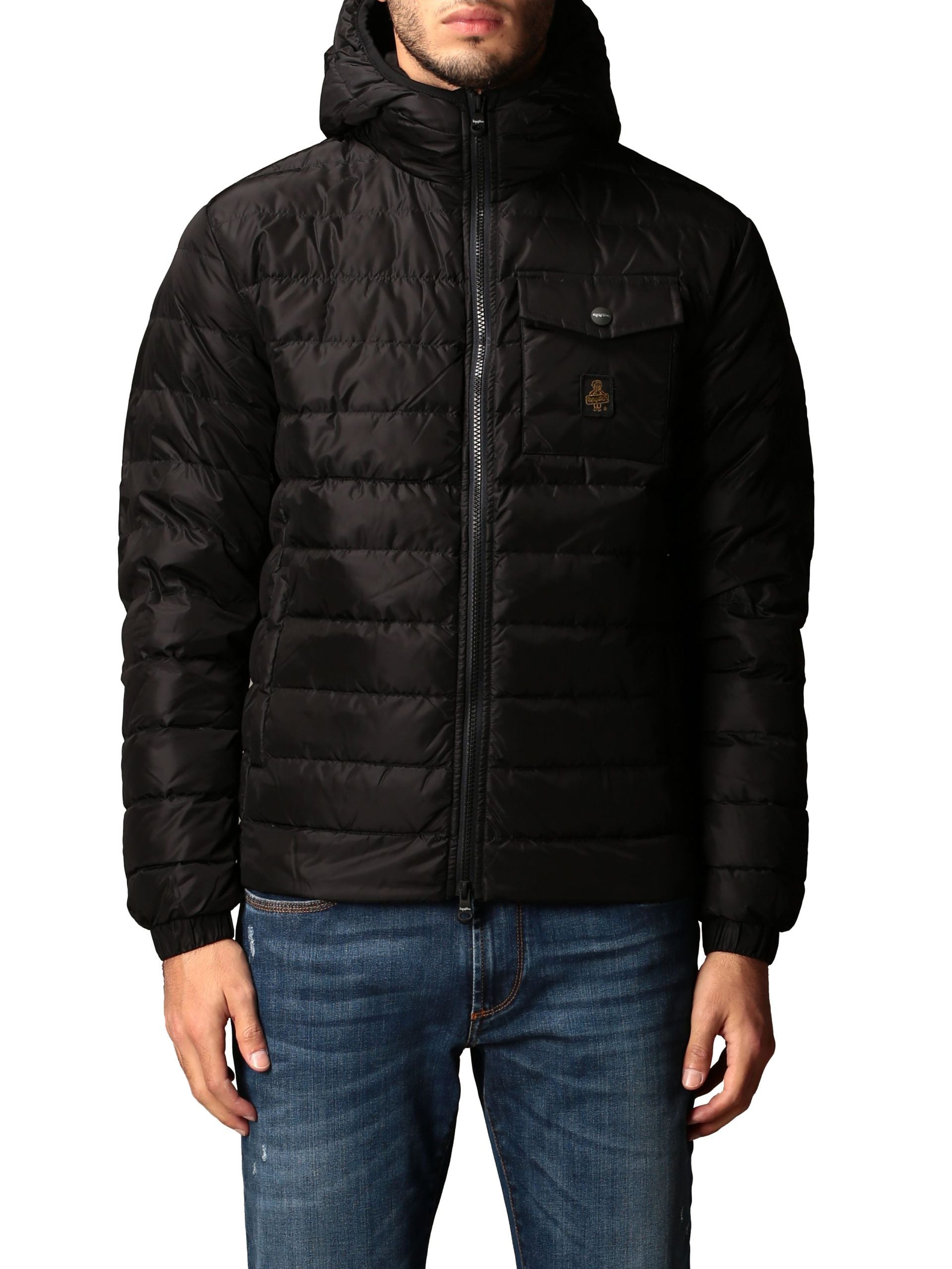 Refrigiwear Black Nylon Men Jacket Refrigiwear