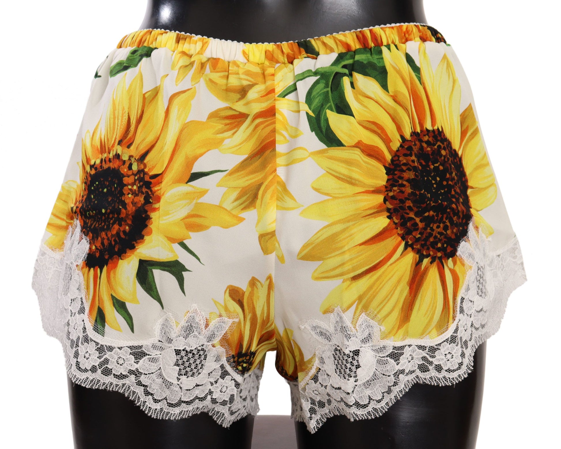 Dolce & Gabbana White Sunflower Lace Lingerie Underwear Dolce & Gabbana