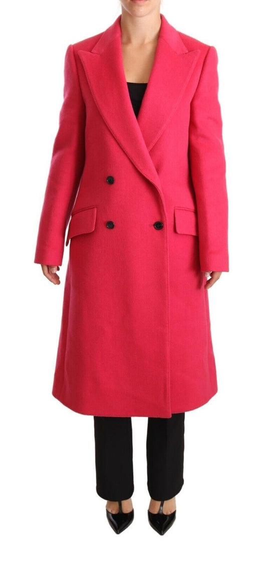 Dolce & Gabbana Pink Double Breasted Trenchcoat Jacket Dolce & Gabbana