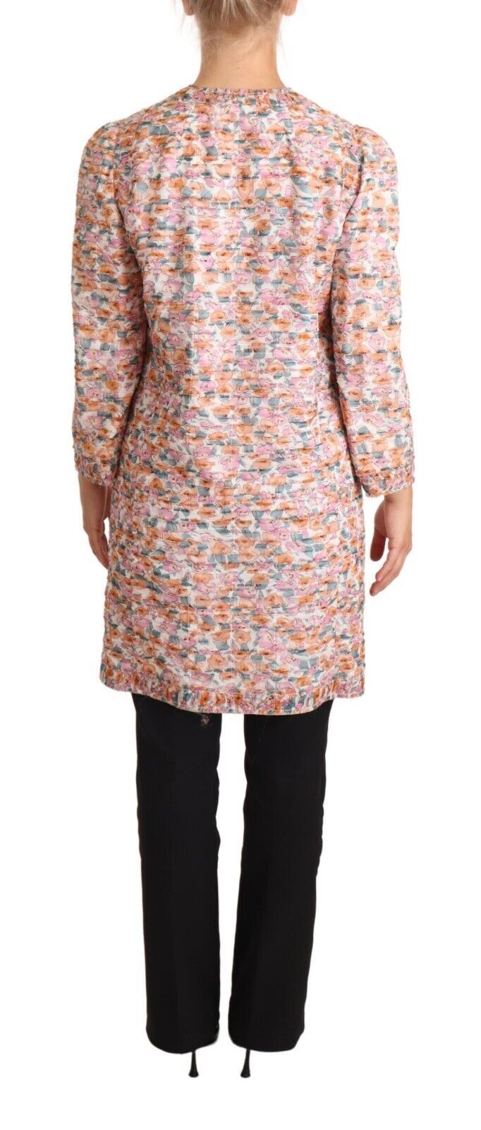 Dolce & Gabbana Multicolor Floral Print Silk Trench Coat Jacket Dolce & Gabbana