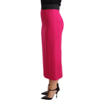 Dolce & Gabbana Pink High Waist Stretch Pencil Straight Skirt