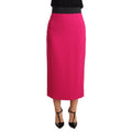 Dolce & Gabbana Pink High Waist Stretch Pencil Straight Skirt