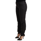 PINKO Black Cotton Stretch Skinny Mid Waist Women Denim Jeans