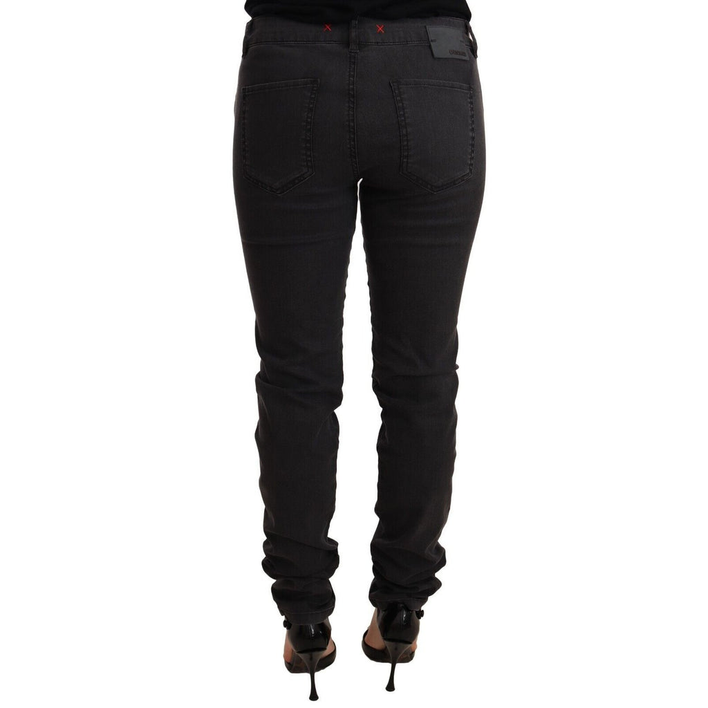 PINKO Black Cotton Stretch Skinny Mid Waist Women Denim Jeans