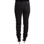 PINKO Black Cotton Stretch Skinny Mid Waist Women Denim Jeans