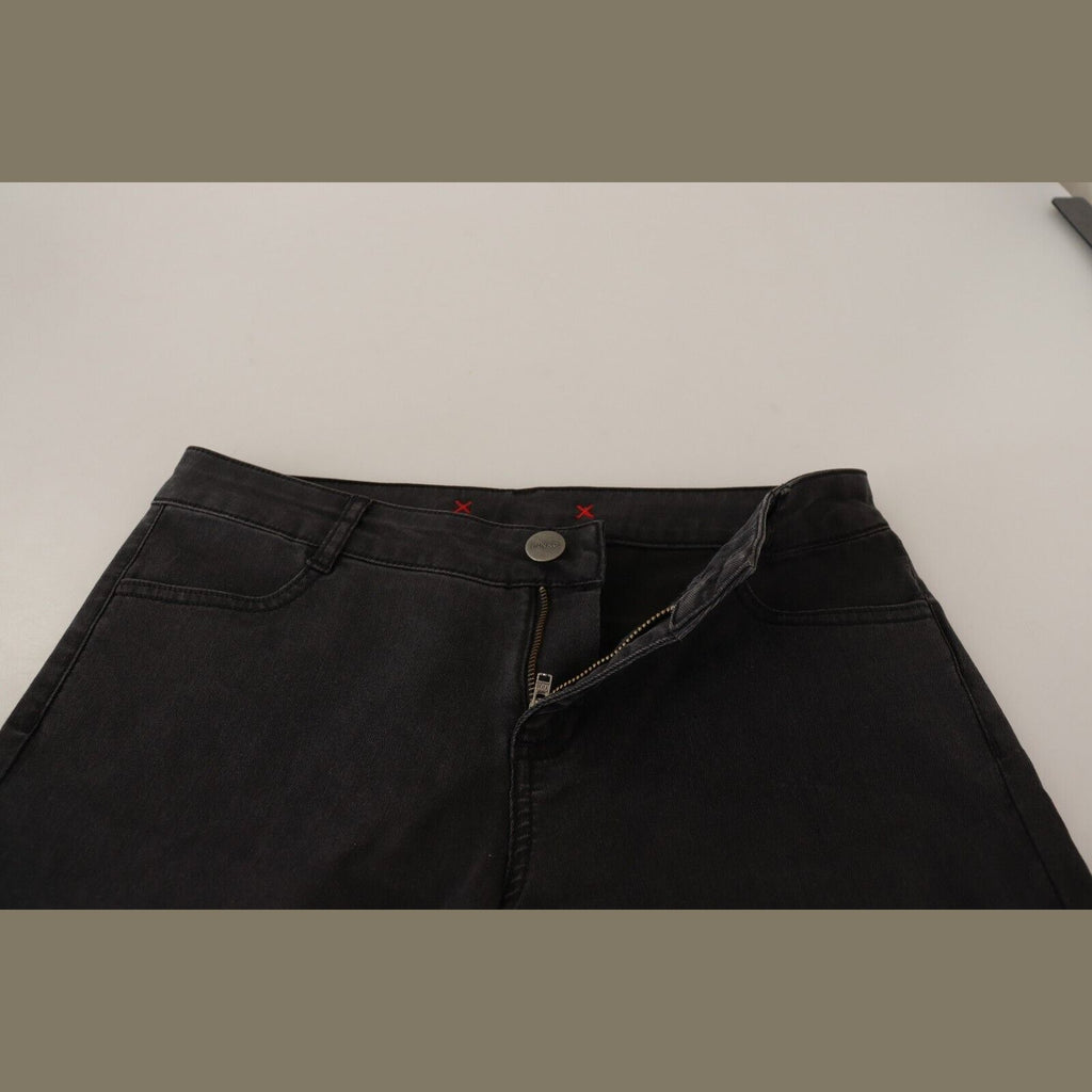 PINKO Black Cotton Stretch Skinny Mid Waist Women Denim Jeans