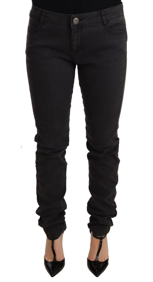 PINKO Black Cotton Stretch Skinny Mid Waist Women Denim Jeans PINKO