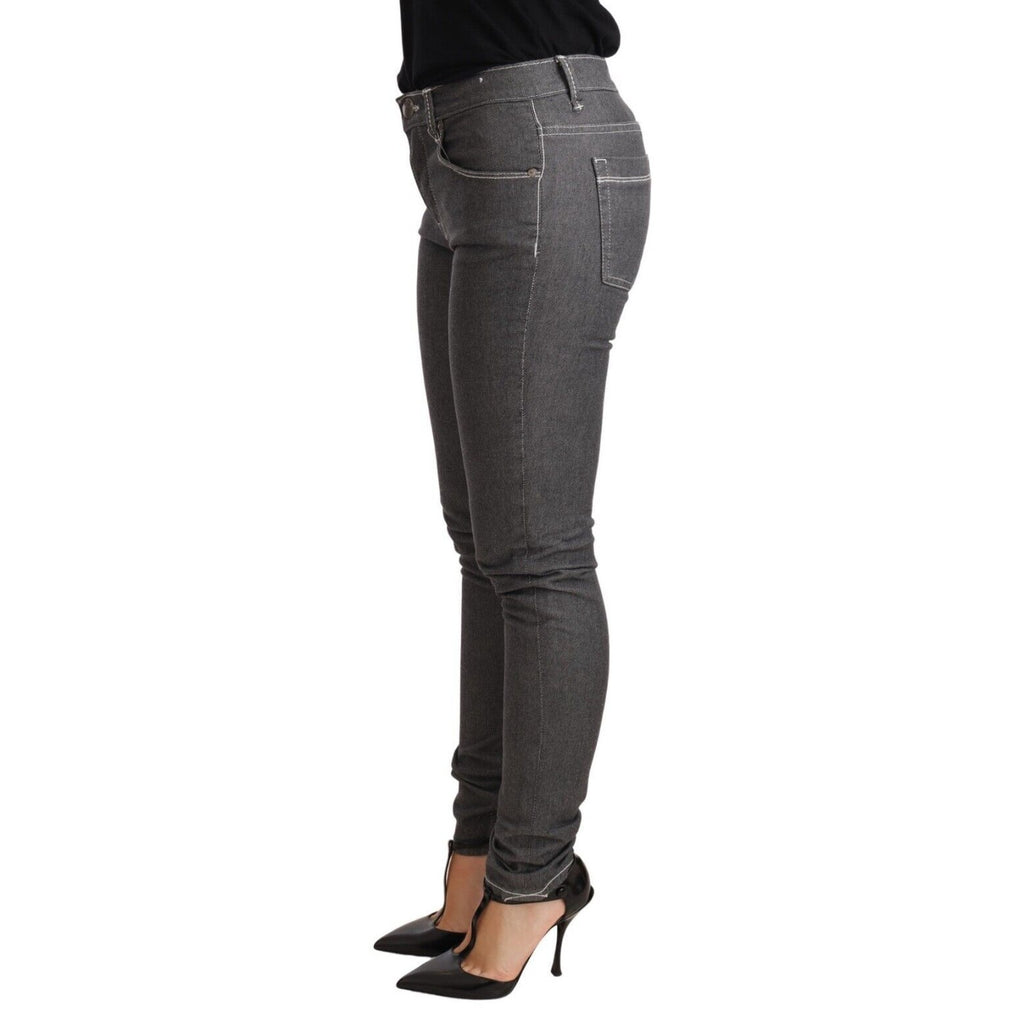 Acht Gray Low Waist Skinny Denim Trouser Jeans
