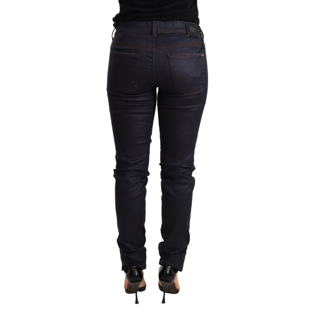 Ermanno Scervino Blue Low Waist Skinny Slim Trouser Cotton Jeans