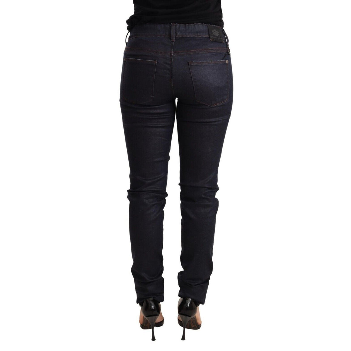 Ermanno Scervino Blue Low Waist Skinny Slim Trouser Cotton Jeans