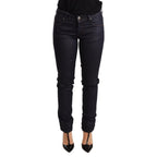 Ermanno Scervino Blue Low Waist Skinny Slim Trouser Cotton Jeans