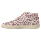 HIDE & JACK White Bordeaux Leather Casual Lace Up Sneakers Shoes