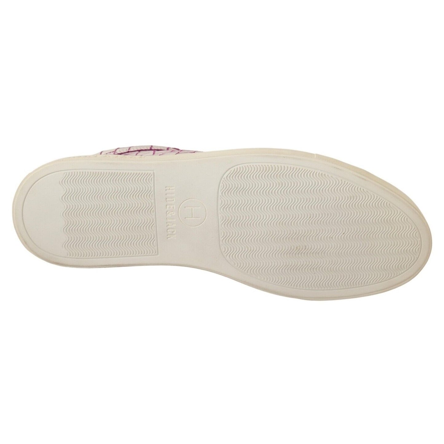 HIDE & JACK White Bordeaux Leather Casual Lace Up Sneakers Shoes HIDE & JACK