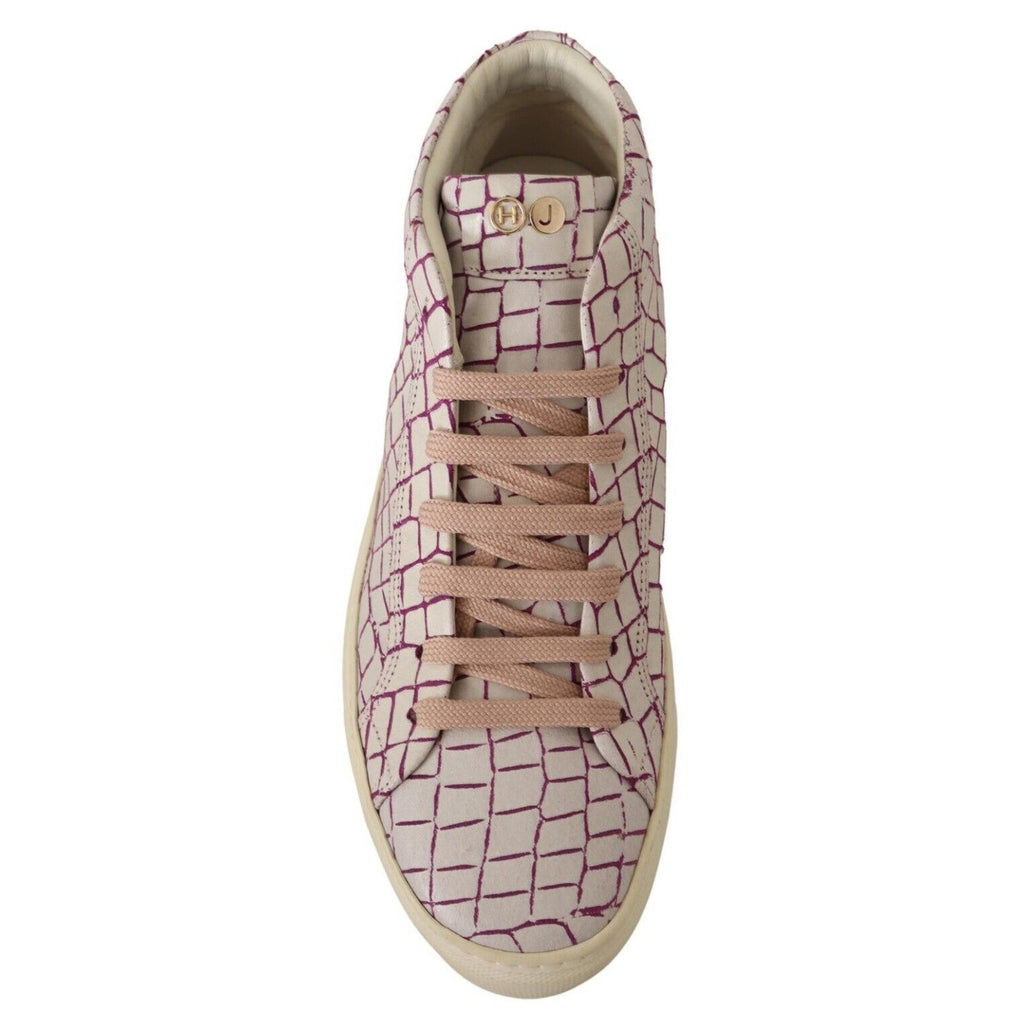 HIDE & JACK White Bordeaux Leather Casual Lace Up Sneakers Shoes