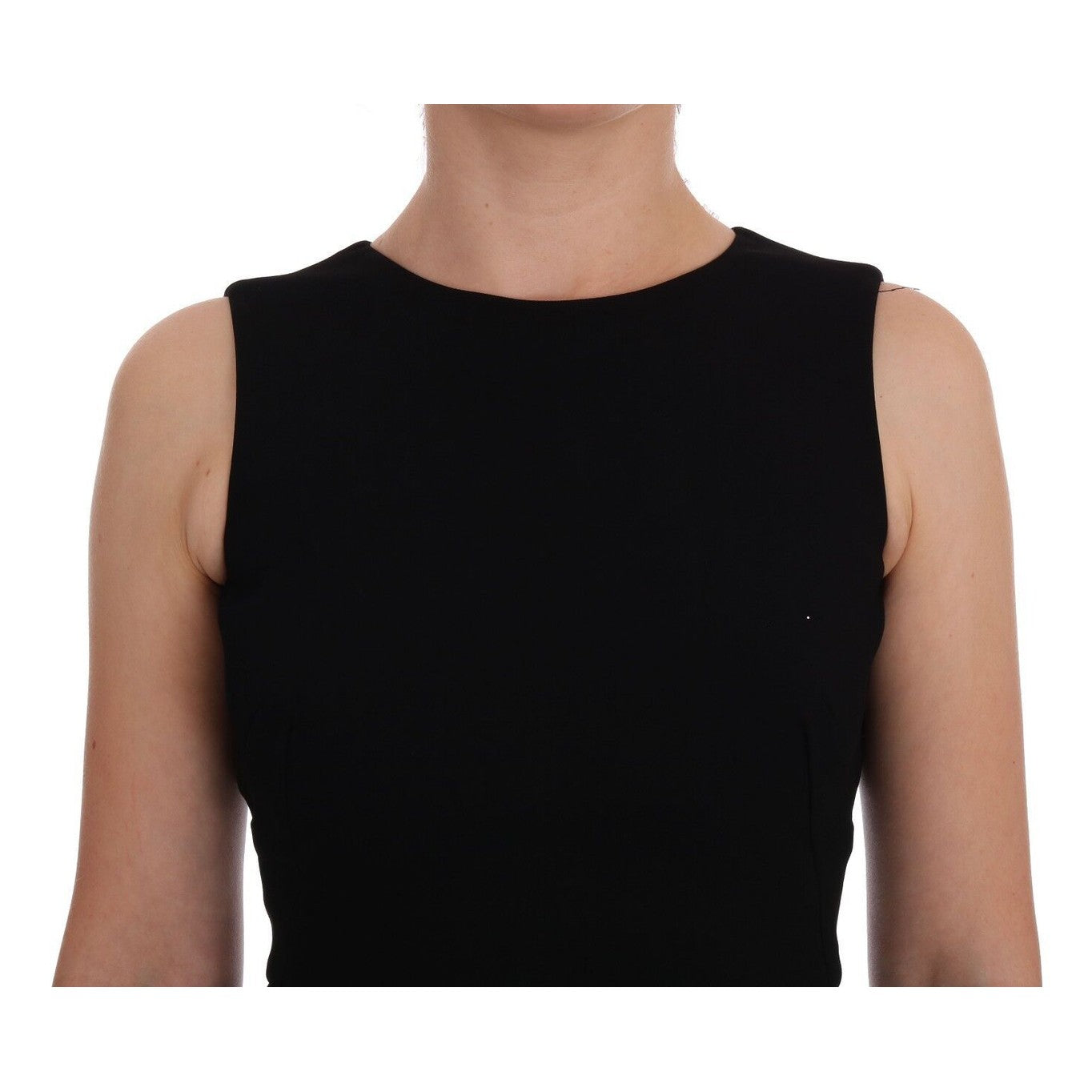 Dolce & Gabbana Black Stretch Crystal Sheath Gown Dress Dolce & Gabbana