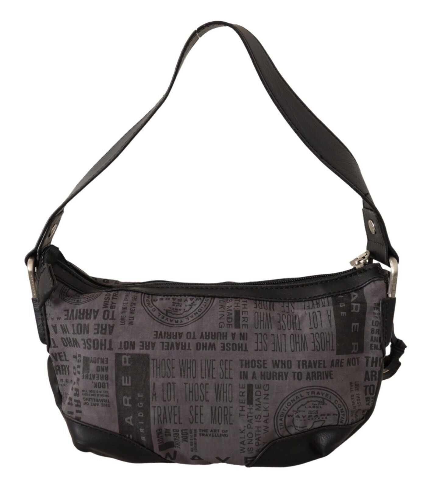 WAYFARER Gray Printed Handbag Shoulder Purse Fabric Bag WAYFARER