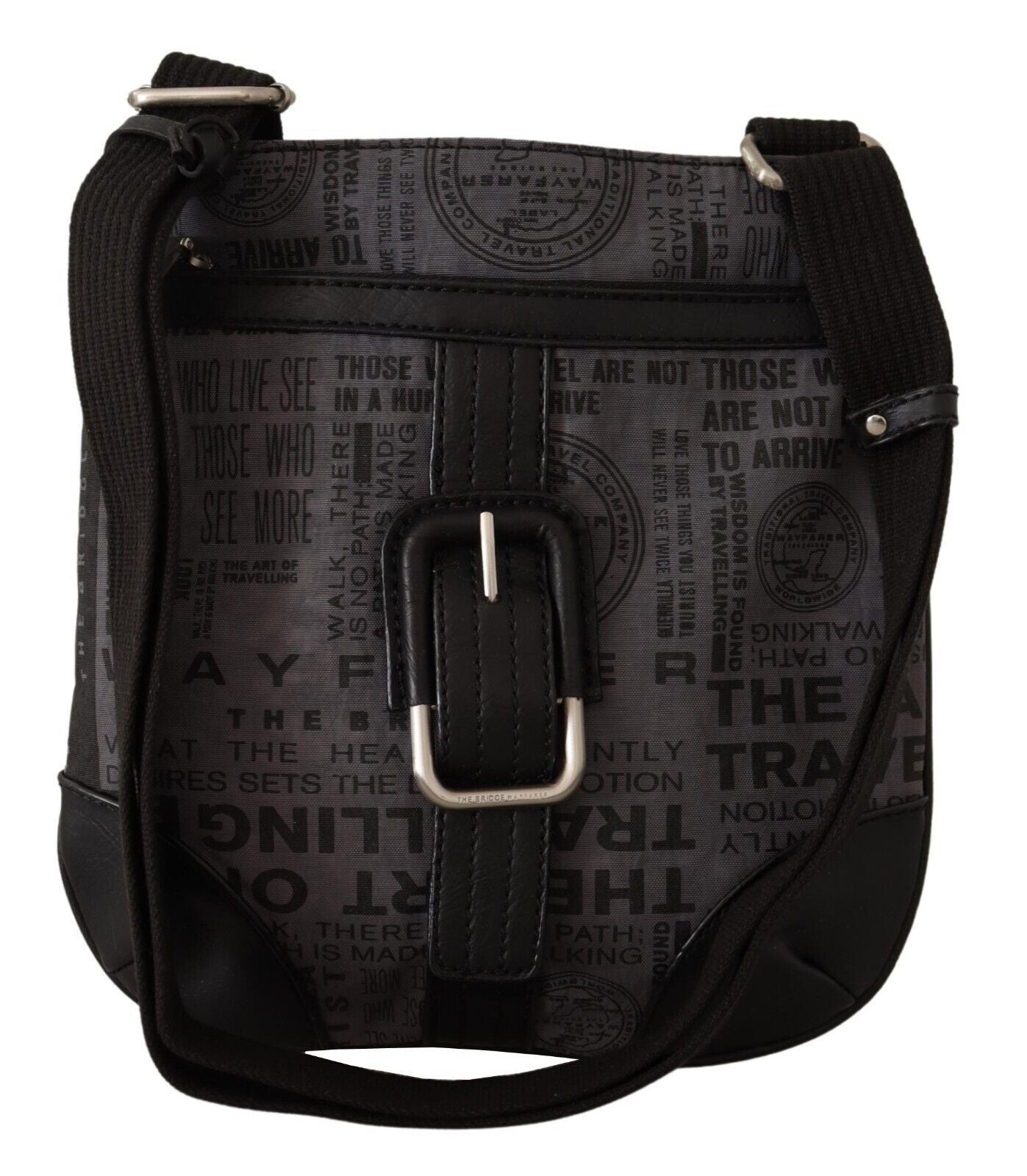 WAYFARER Gray Printed Logo Shoulder Crossbody Purse Bag WAYFARER