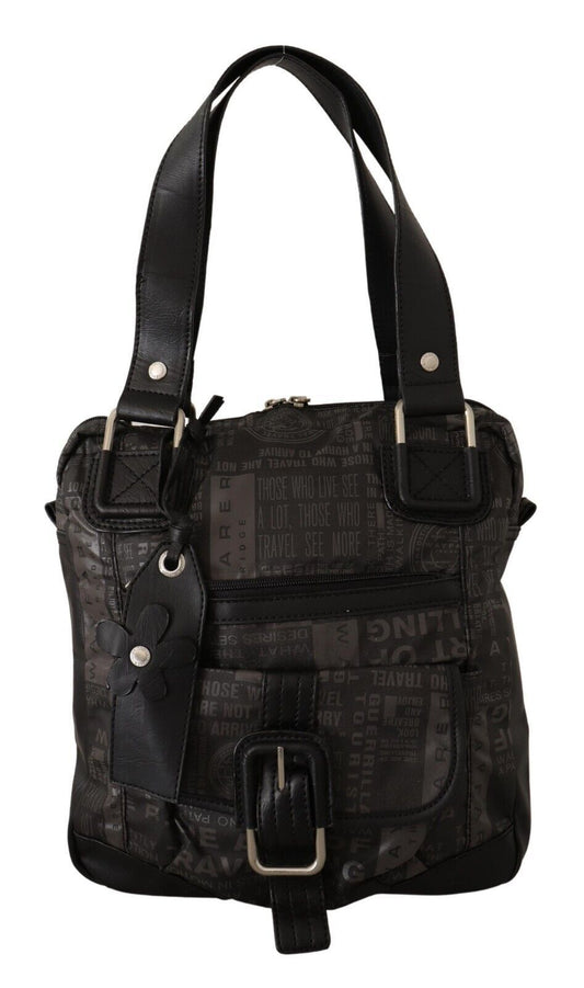WAYFARER Black Printed Logo Shoulder Handbag Purse Bag WAYFARER