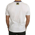 Dolce & Gabbana White Cotton Top Super Power Pig T-shirt