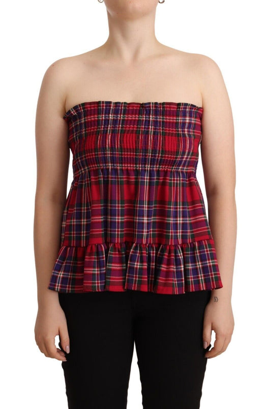 CAMPO DI FRAGOLE Multicolor Chekered Sleevelesss Tank Top CAMPO DI FRAGOLE