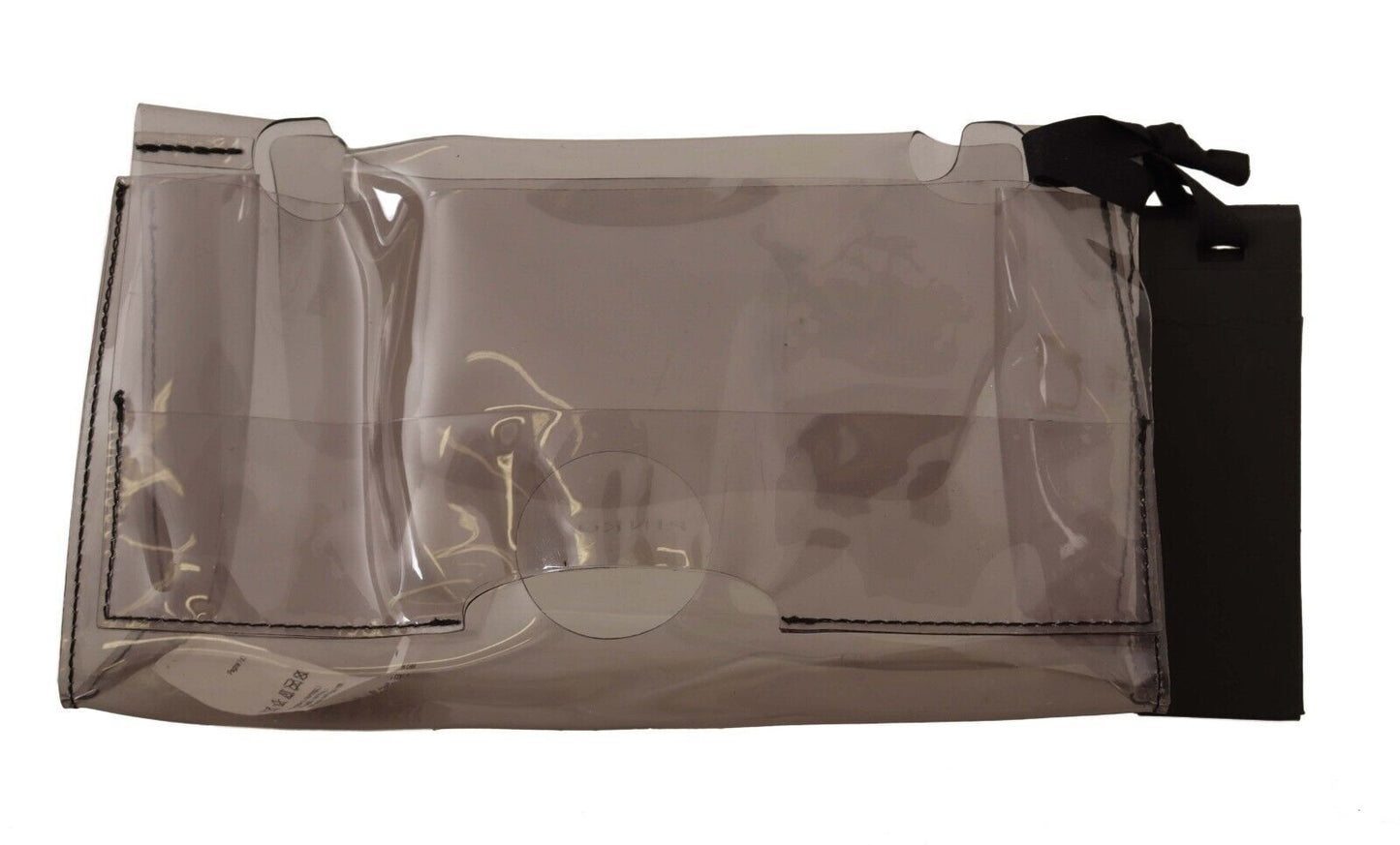 PINKO Black Clear Plastic Transparent Pouch Purse Clutch Bag PINKO