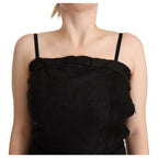 La Maison du Couturier Black Spaghetti Strap Jumpsuit Dress