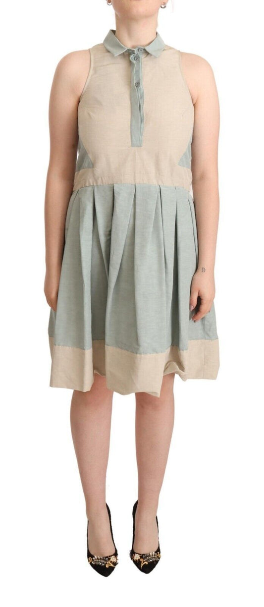 Comeforbreakfast Multicolor Collared Sleeveless Sheath Dress Comeforbreakfast