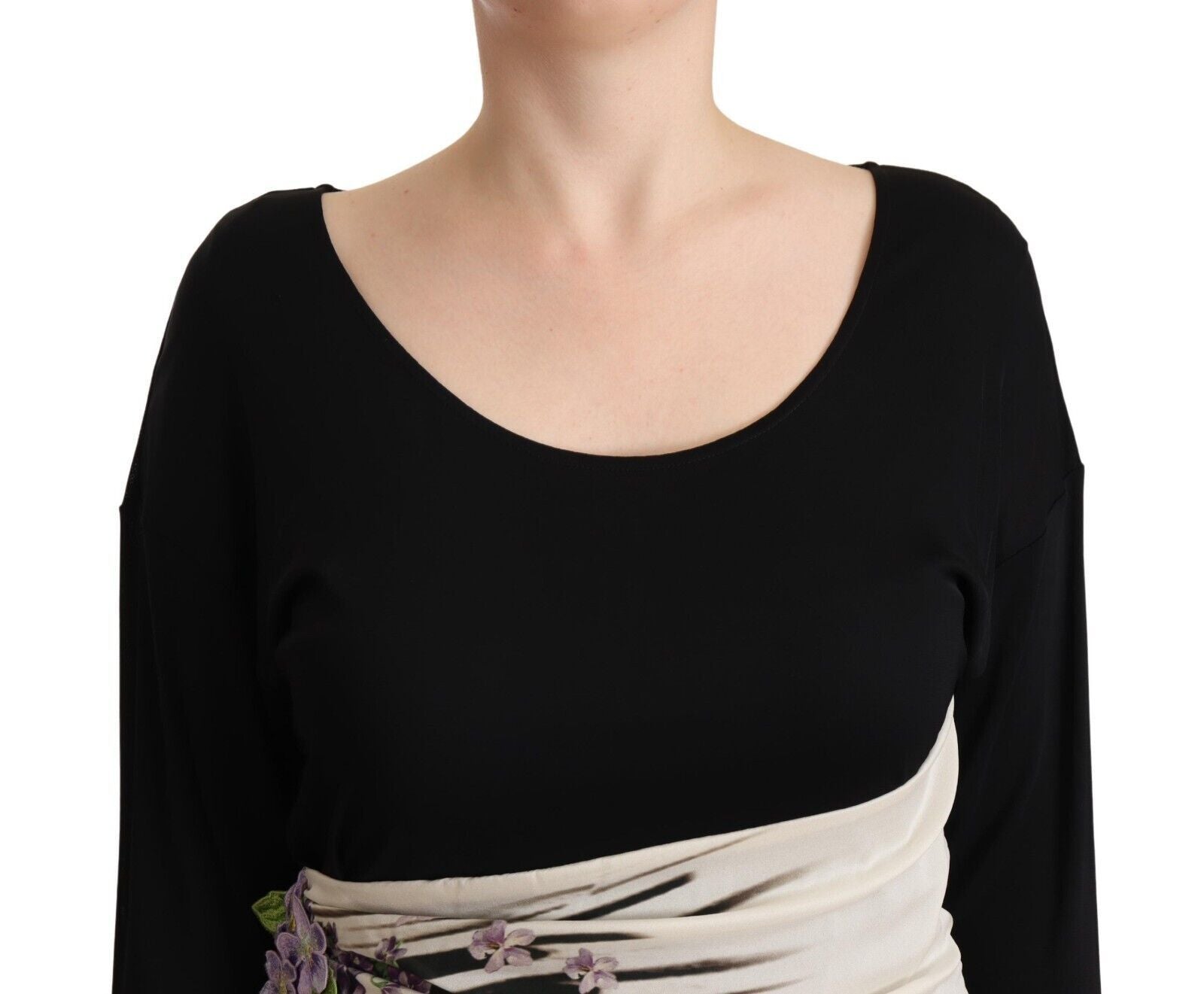 Roberto Cavalli Black Silver Sheath Knee Length Dress Roberto Cavalli