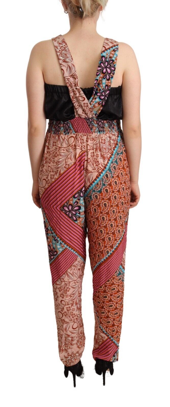 PINKO Multicolor Viscose Floral Print Women Jumpsuit Dress PINKO