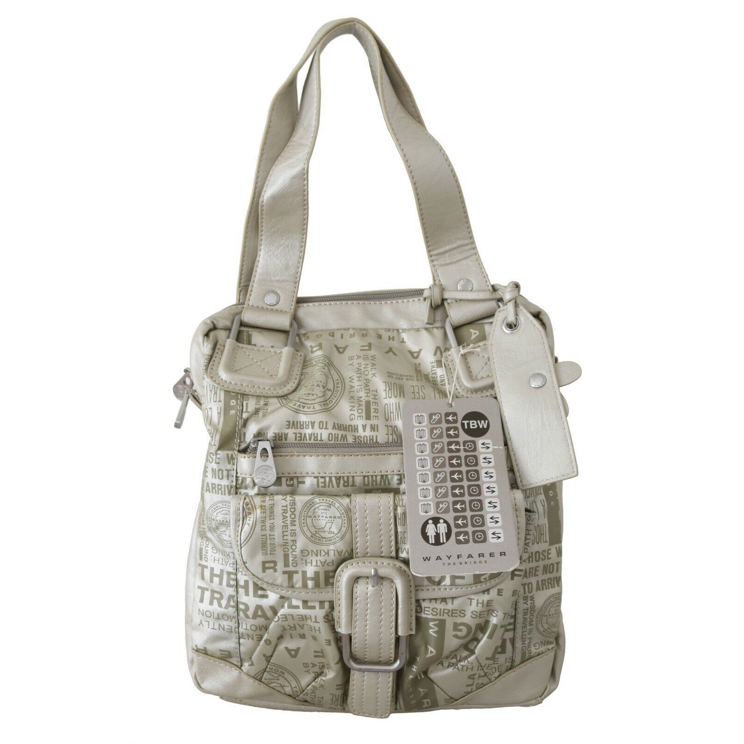 WAYFARER White Printed Handbag Shoulder Fabric Purse