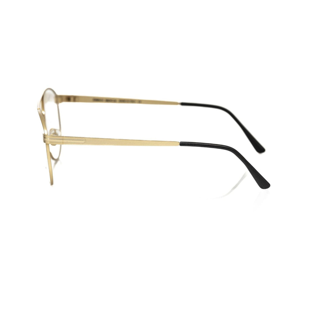Frankie Morello Gold Metallic Fiber Men's Frame Aviator Eyeglasses