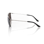 Frankie Morello Silver Metallic Fibre Men Sunglass