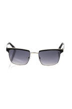 Frankie Morello Black Metallic Fiber Men Sunglass