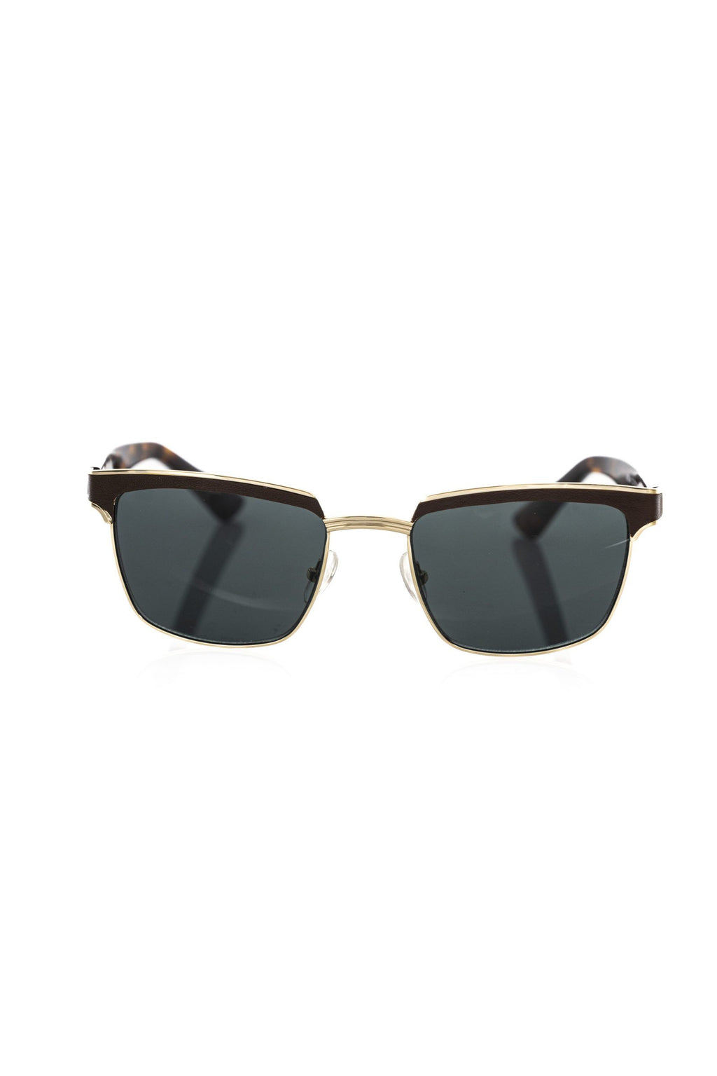 Brown metallic men's sunglasses by Frankie Morello with sleek frame and tinted lenses, stylish accessory for men.