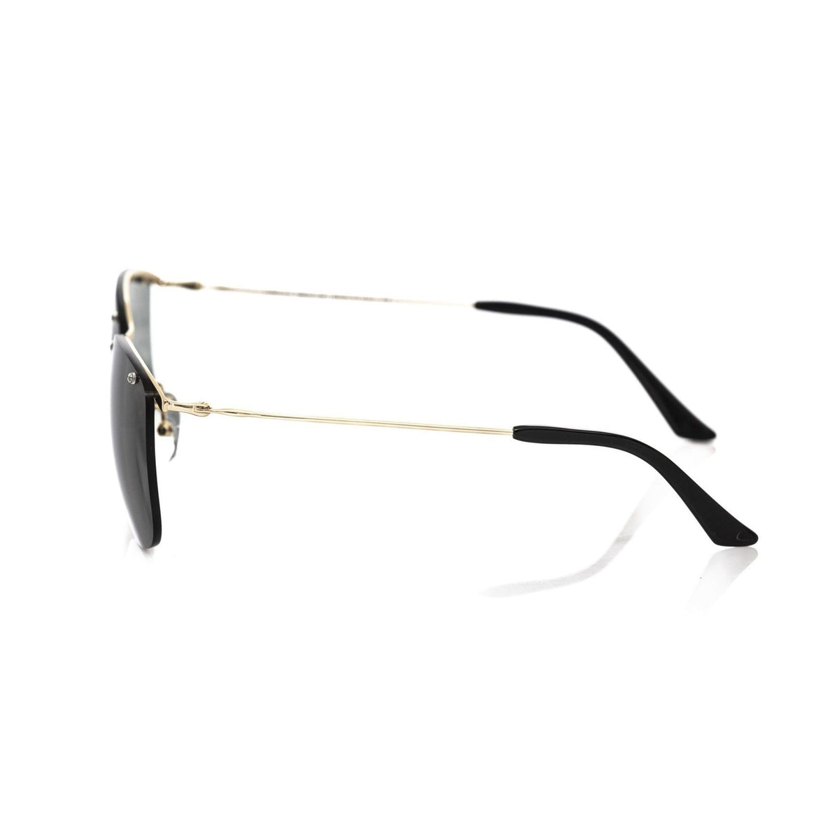 Frankie Morello black metallic fibre men's sunglasses with sleek frame and dark tinted lenses.