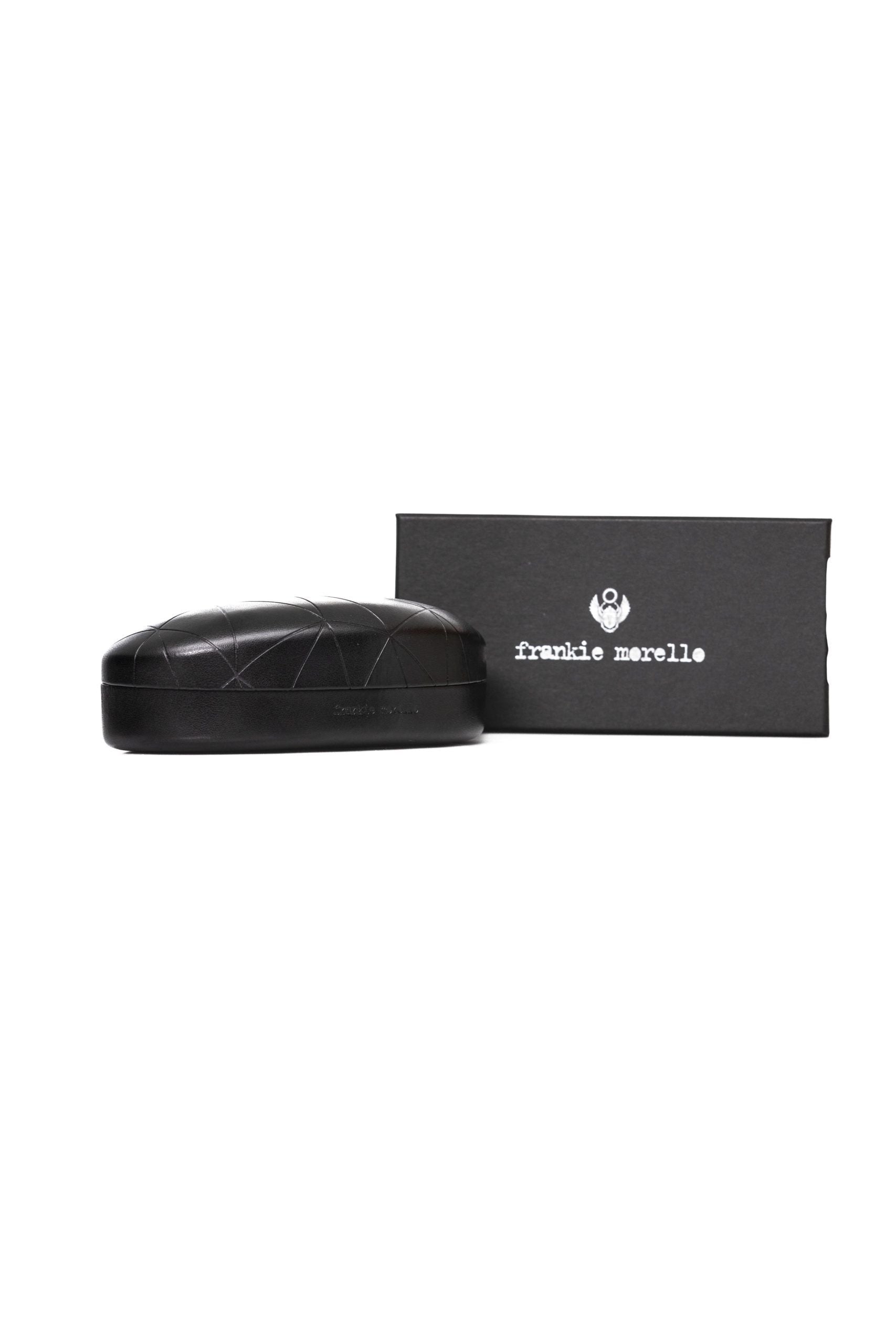 Frankie Morello Silver Metallic Fibre Men Sunglasses