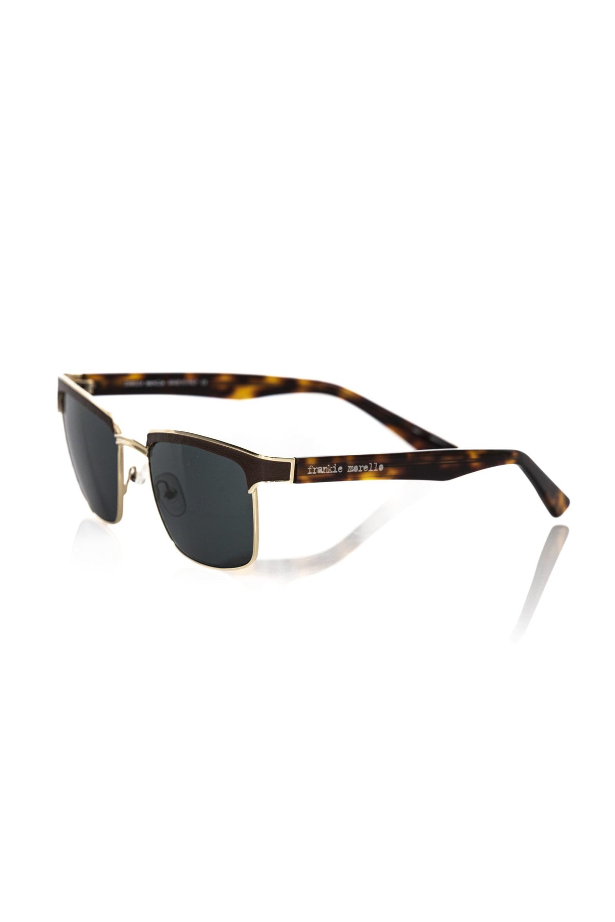 Brown metallic men's sunglasses by Frankie Morello with stylish frame and tinted lenses for a modern look.