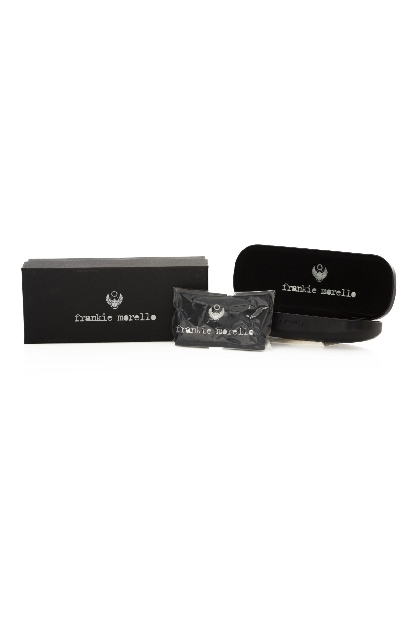 Frankie Morello Silver Metallic Fibre Men Sunglasses