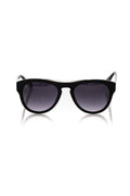 Black acetate men's sunglasses by Frankie Morello with a sleek frame and dark tinted lenses.