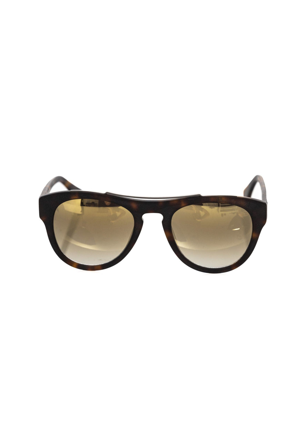 Brown acetate men's sunglasses by Frankie Morello with sleek frame and dark tinted lenses, stylish and modern eyewear.