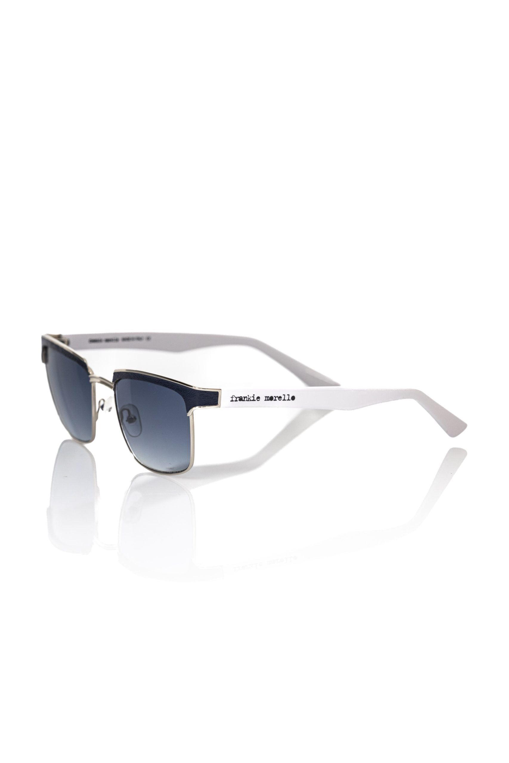 Frankie Morello Black Metallic Fiber Men's Sunglass