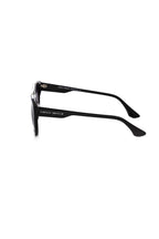 Black acetate men's sunglasses by Frankie Morello with sleek frame and tinted lenses.