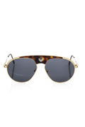 Frankie Morello Brown Metallic Fibre Men Sunglass - Eljoys Fashion 