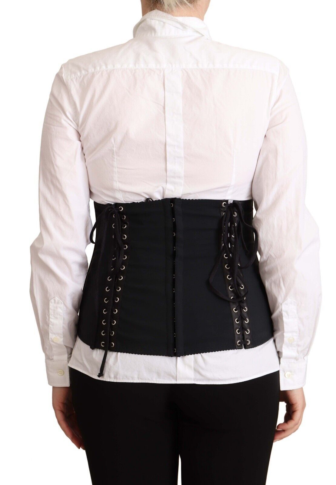 Dolce & Gabbana Black Corset Belt Stretch Waist Strap Top Dolce & Gabbana