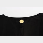 Roccobarocco Black Embellished Jersey Mini Sheath Short Dress