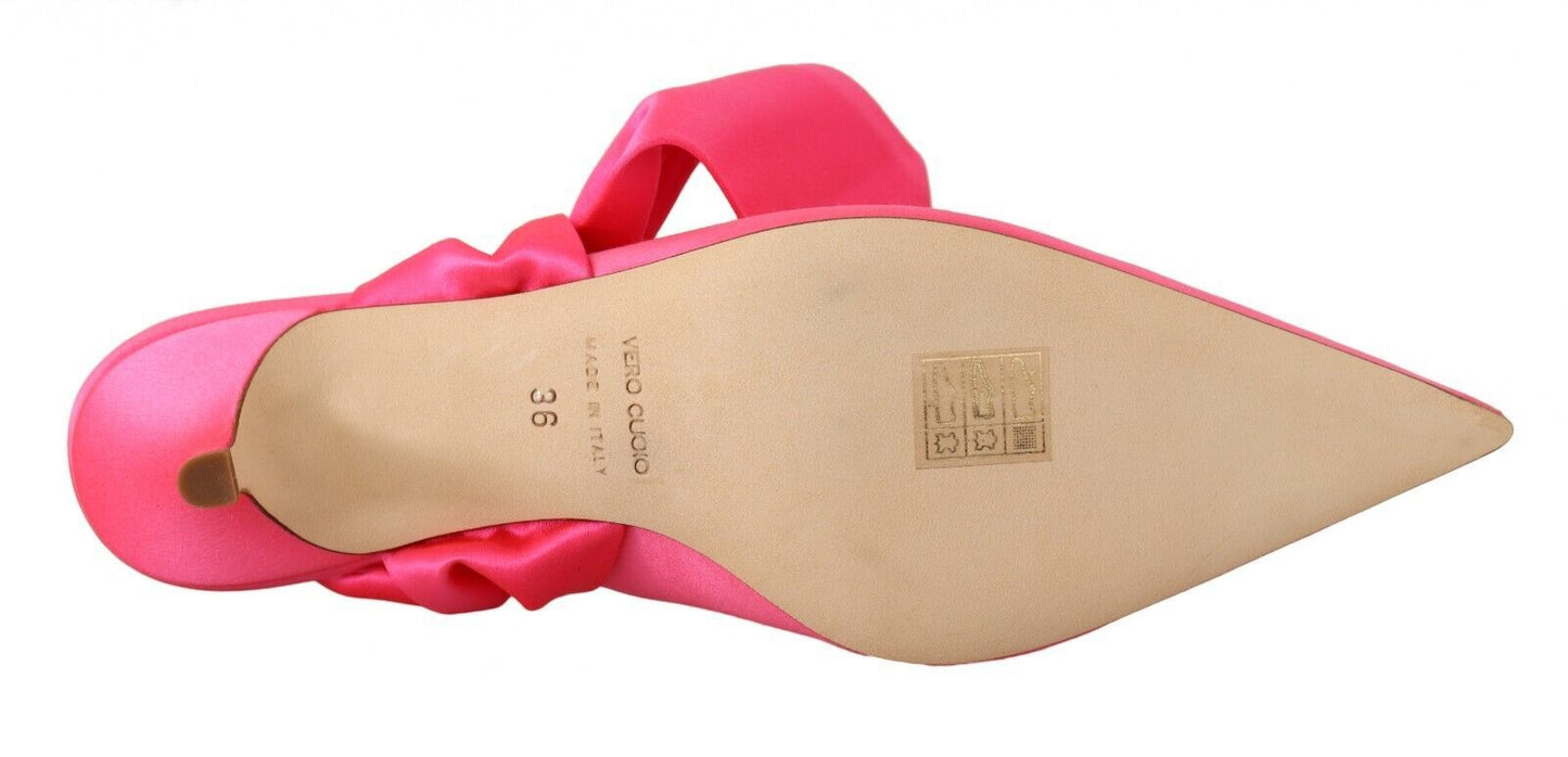 GIA COUTURE Pink Leather Lace Up Kitten Heels Pumps Shoes GIA COUTURE