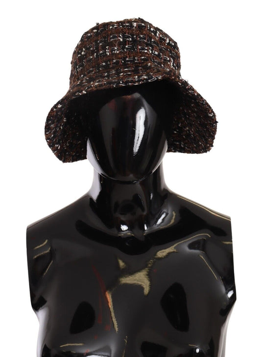 Dolce & Gabbana Multicolor Fabric Woven Wide Brim Bucket Hat Dolce & Gabbana