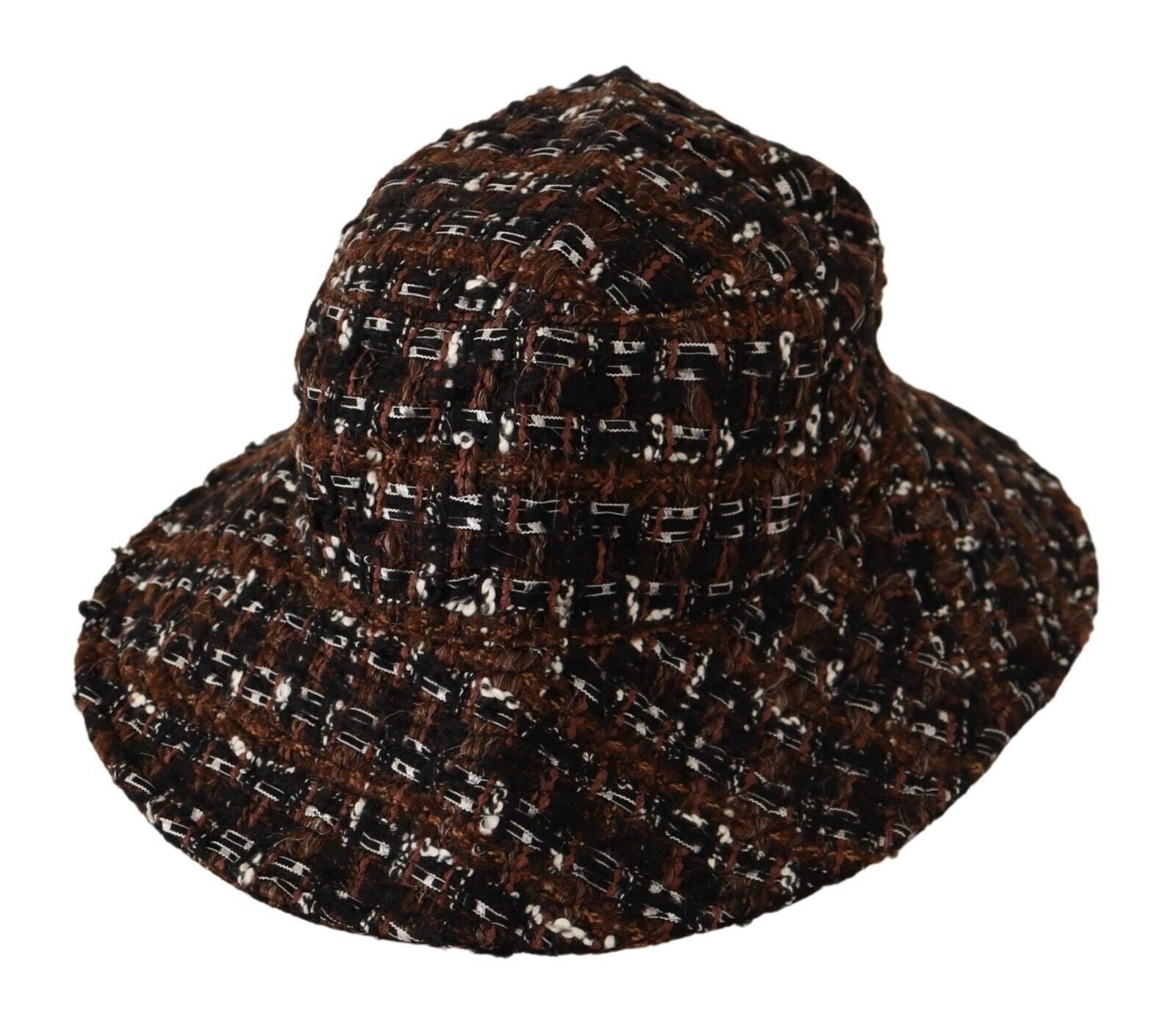 Dolce & Gabbana Multicolor Fabric Woven Wide Brim Bucket Hat Dolce & Gabbana